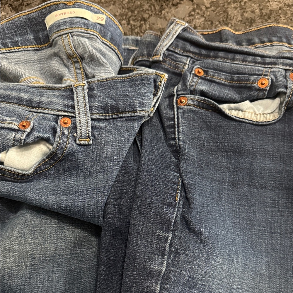 Levi's Women's Boyfriend Jeans in Denim Blue